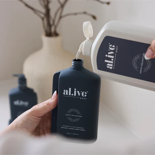 AL.IVE BODY - 1 LTR WASH REFILL | COCONUT & WILD ORANGE - Image 5