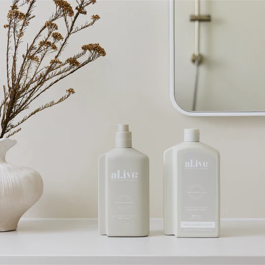 AL.IVE BODY - 1 LTR WASH REFILL | SEA COTTON & COCONUT - Image 4