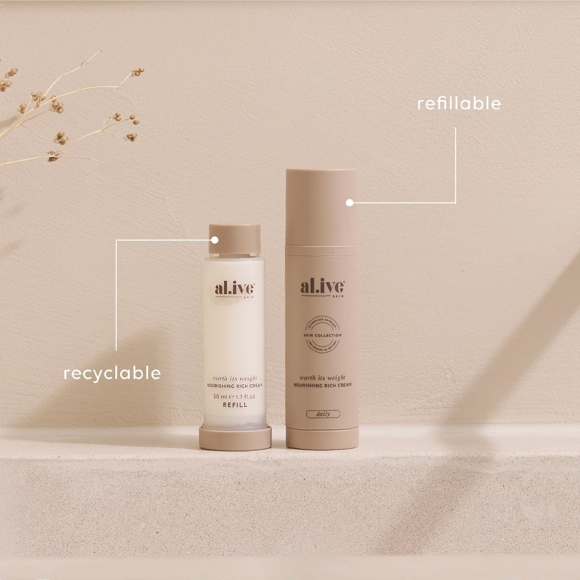 AL.IVE BODY - WORTH ITS WEIGHT | NOURISHING RICH CREAM | REFILL - Image 5