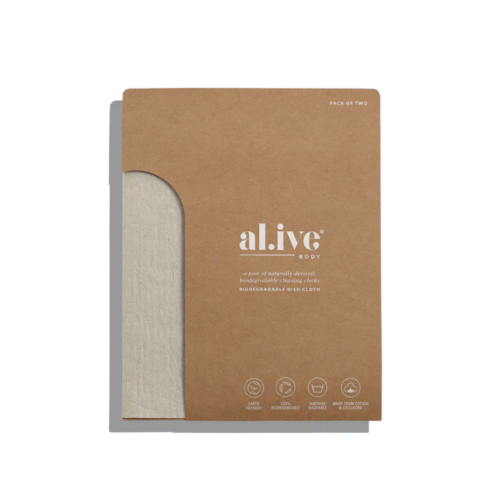 AL.IVE BODY - BIODEGRADABLE DISH CLOTH | PACK OF 2 - Image 6