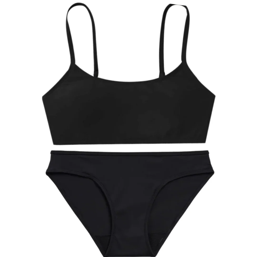 AZURE BELLE - WAVE RIDER TEEN CROP BIKINI TOP (BLACK) - Image 19
