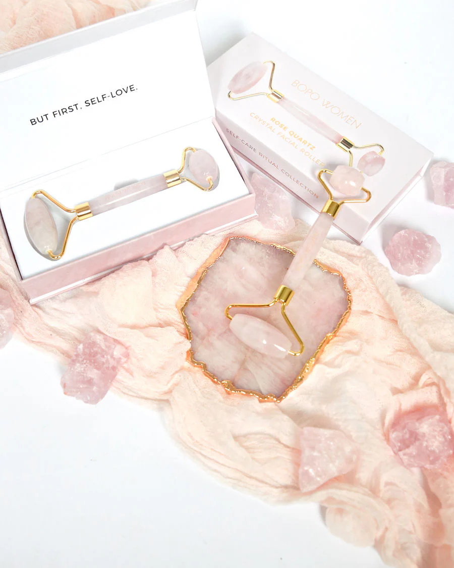 BOPO WOMEN - FACIAL ROLLER | ROSE QUARTZ - Image 3