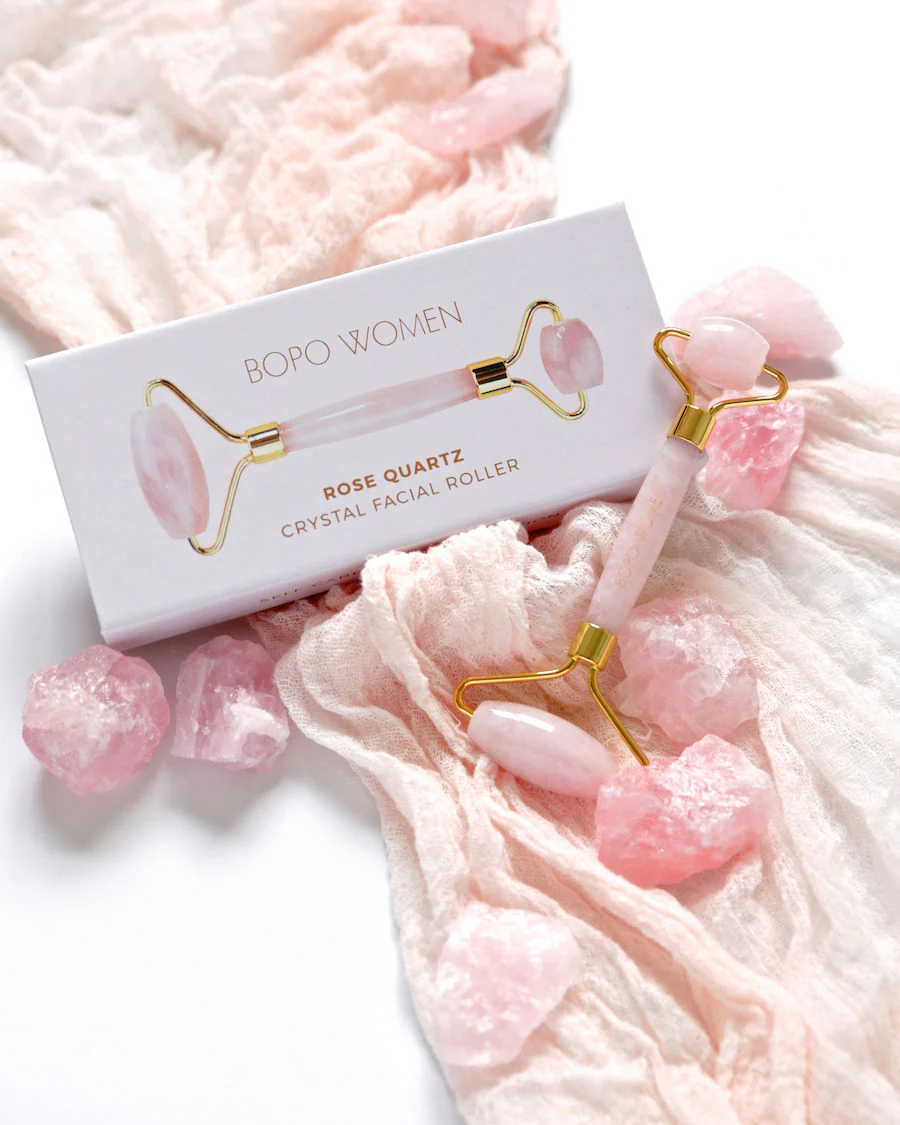 BOPO WOMEN - FACIAL ROLLER | ROSE QUARTZ - Image 4