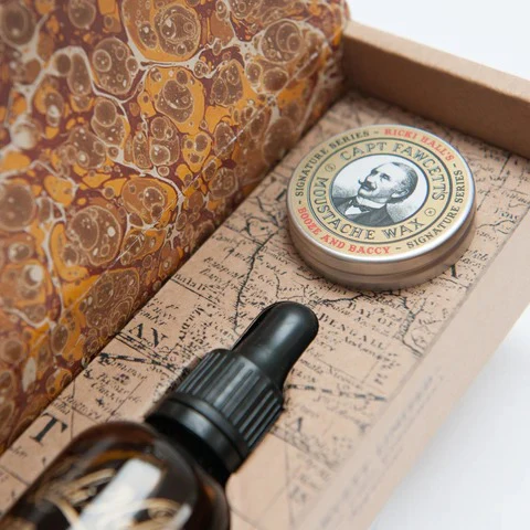 CAPTAIN FAWCETT - BOOZE & BACCY, BEARD OIL & WAX GIFT SET - Image 2