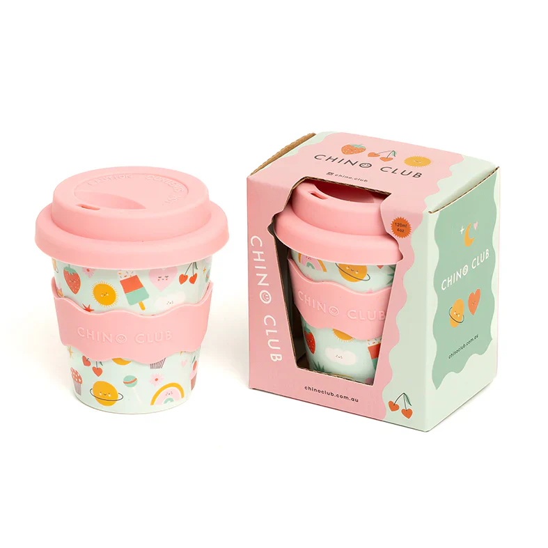 CHINO CLUB - BAMBOO BABY CHINO CUP | 4 OZ | FAVOURITE THINGS (INCL. STRAW) - Image 2