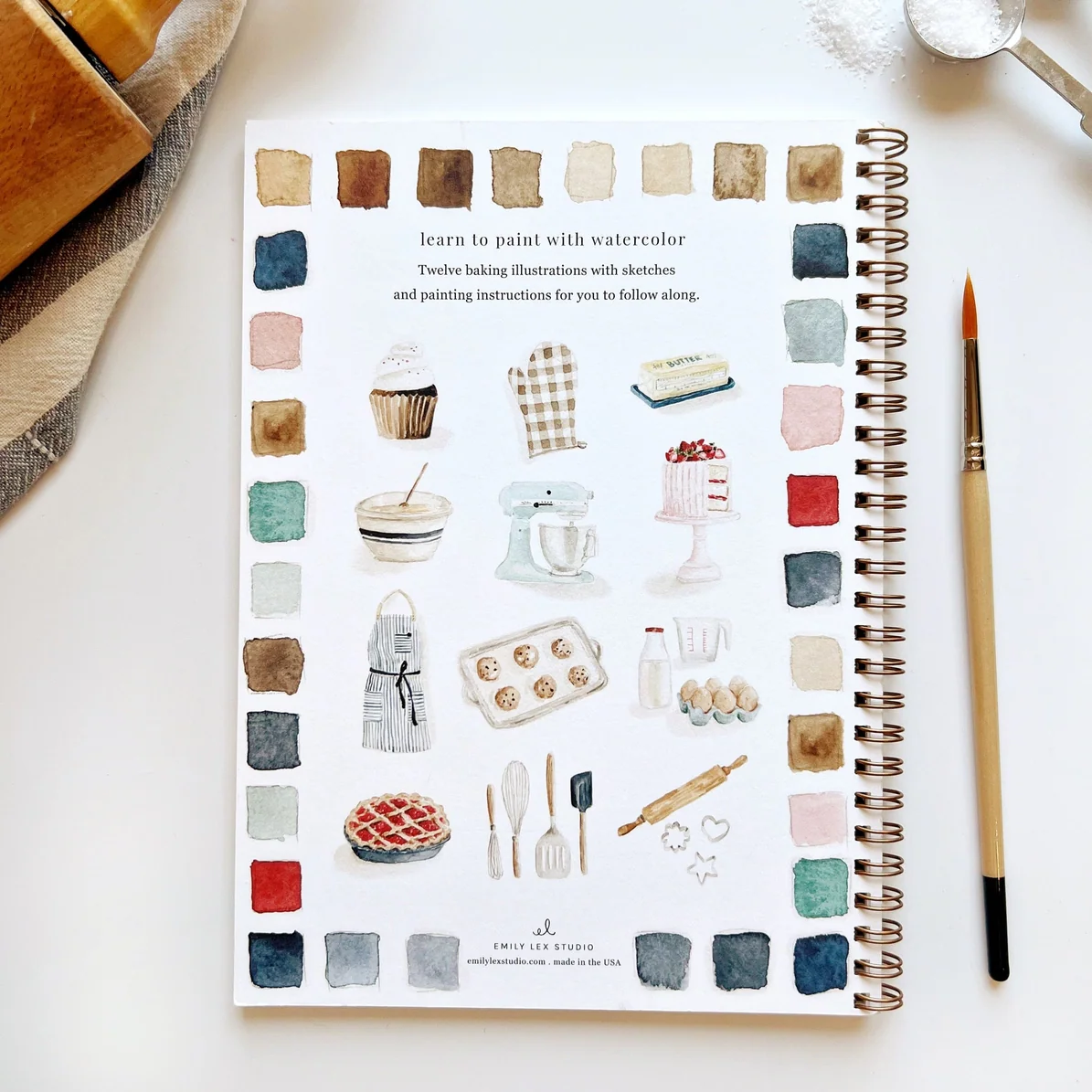 EMILY LEX STUDIO - WATERCOLOUR WORKBOOK | BAKING - Image 6