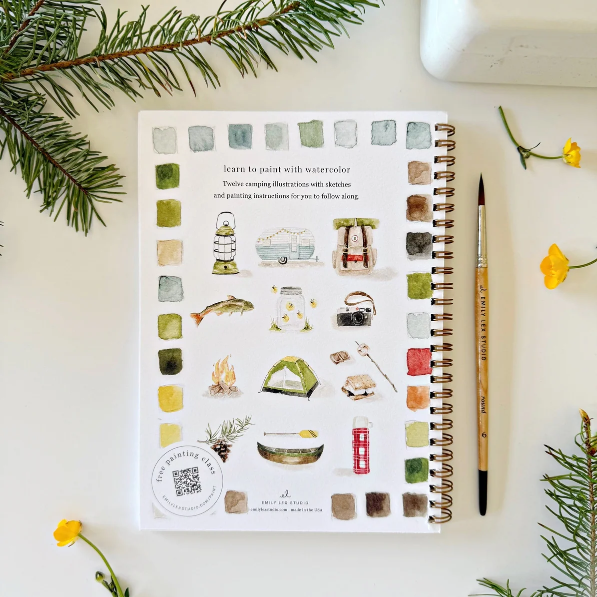 EMILY LEX STUDIO - WATERCOLOUR WORKBOOK | CAMPING - Image 6