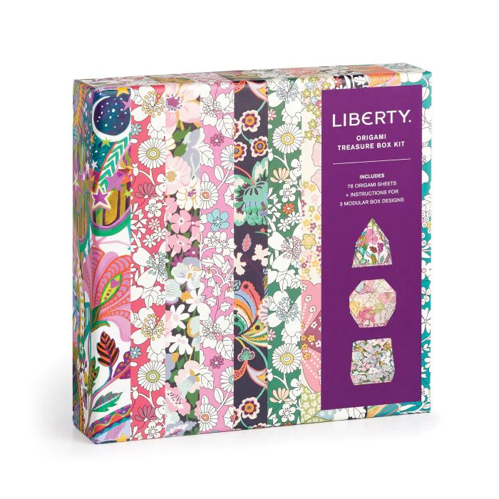 GALISON - LIBERTY ORIGAMI TREASURE BOX KIT MULTI-COLOURED 5X17X17CM - Image 4