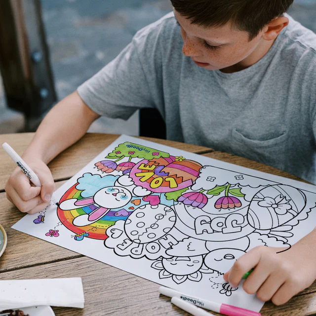 HEY DOODLE - CLASSIC COLOURING & DOODLE MAT | EASTER SURPRISE - Image 2