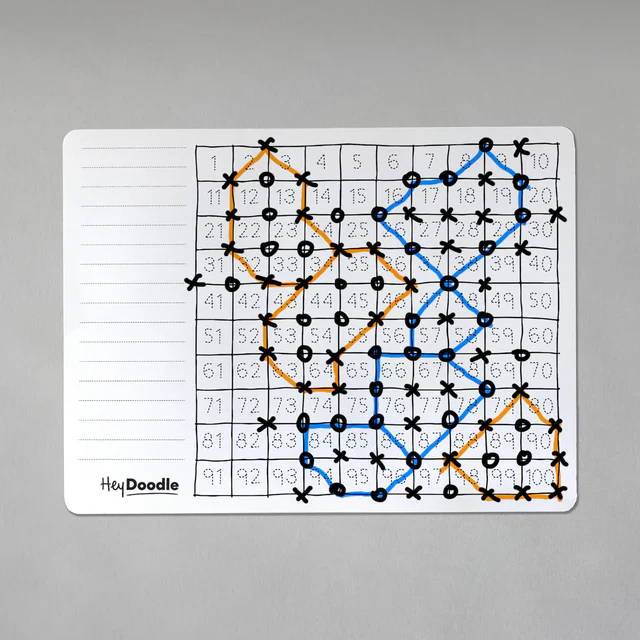 HEY DOODLE - CLASSIC COLOURING & DOODLE MAT | 100 SQUARES - Image 2