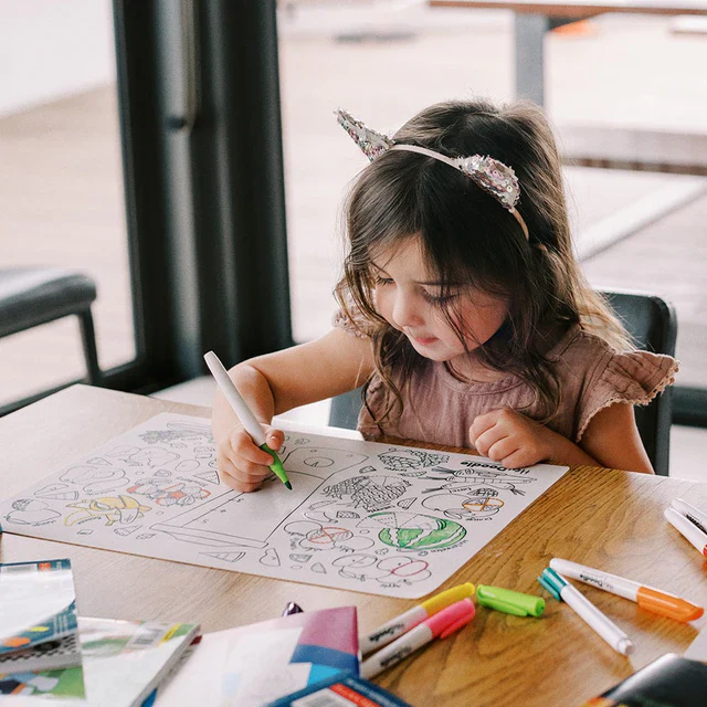 HEY DOODLE - CLASSIC COLOURING & DOODLE MAT | BREAKFAST BLEND - Image 3