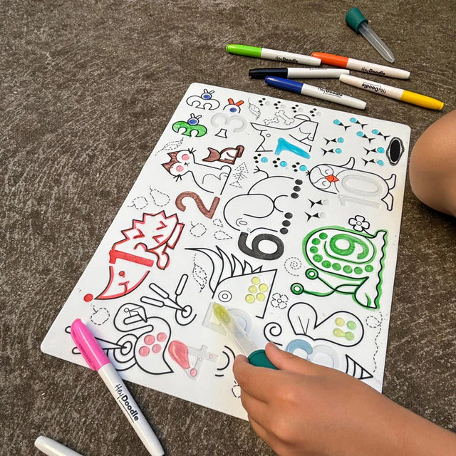 HEY DOODLE - SENSORY COLOURING & DOODLE MAT | WILD DIGITS 2 - Image 3