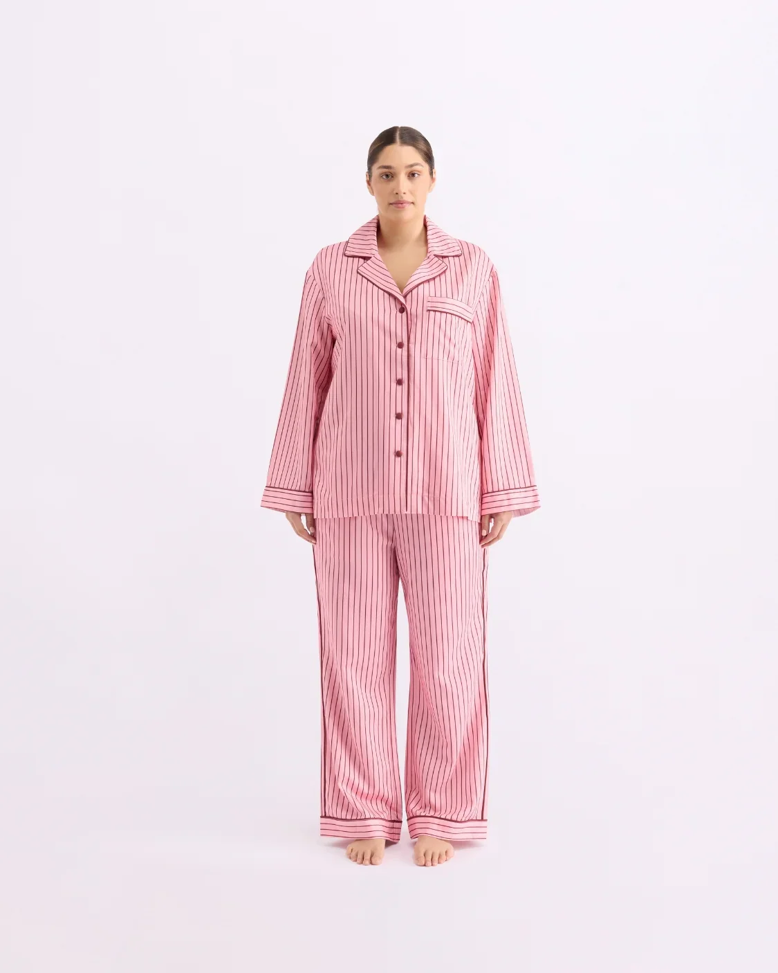 HOMMEY - LONG SLEEVE SLEEP SHIRT | ROCKY ROAD STRIPES - Image 7