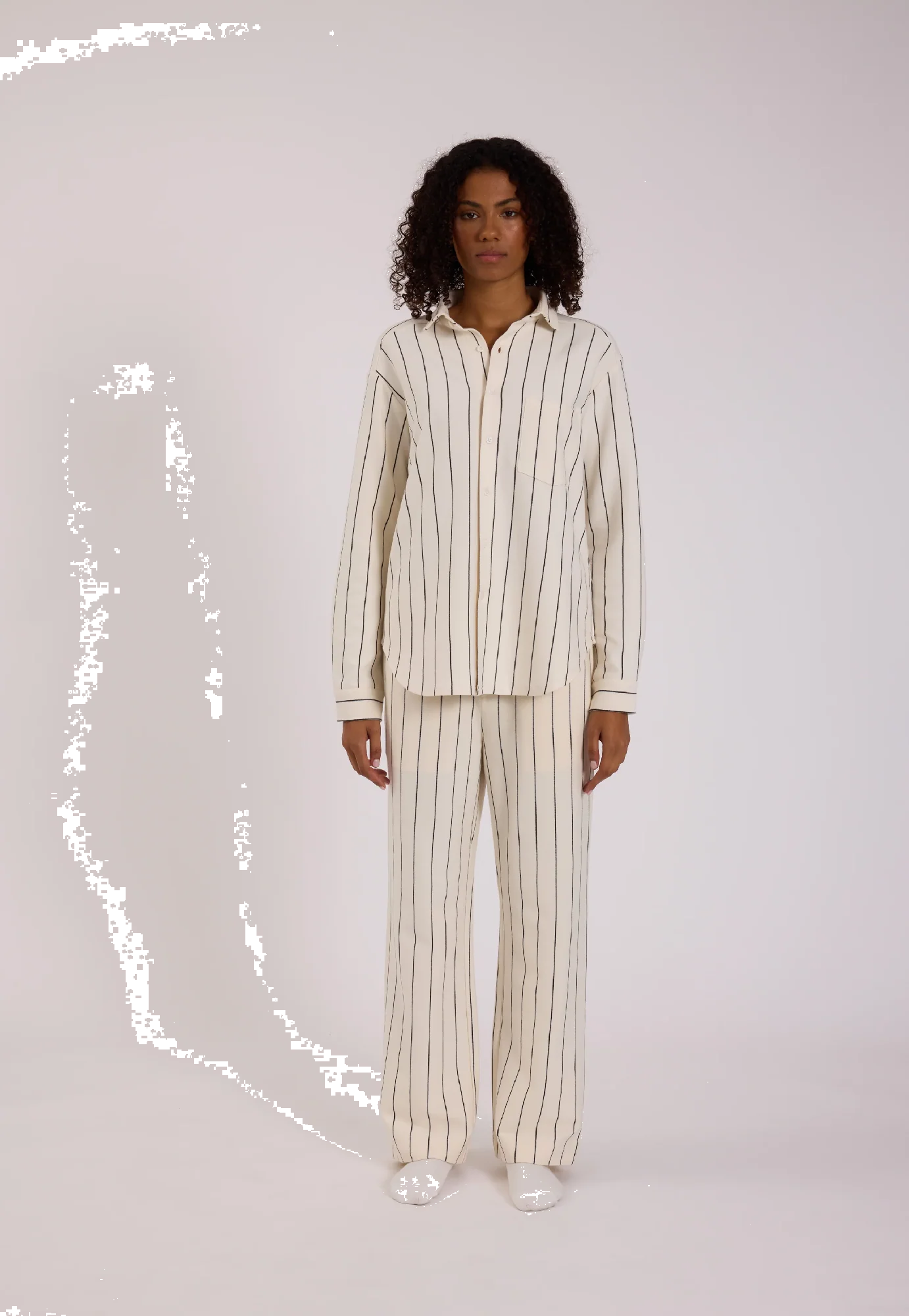 HOMMEY - LONG SLEEVE SLEEP SHIRT | SNOW - Image 5