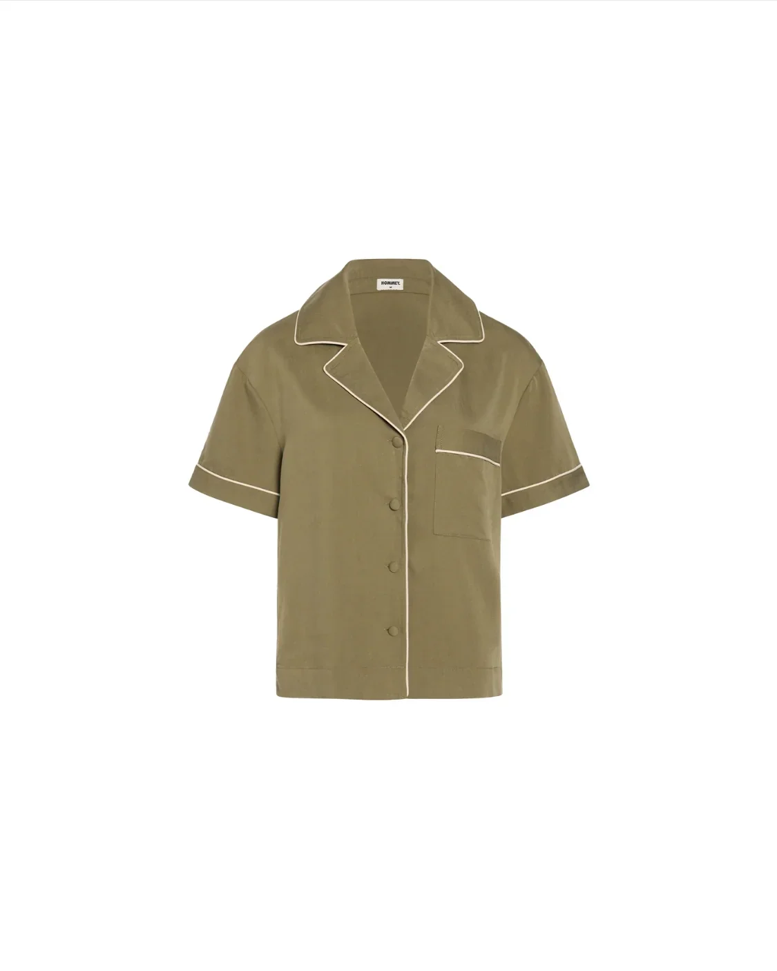 HOMMEY - SHORT SLEEVE SLEEP SHIRT | MATCHA - Image 4