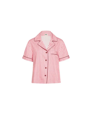 HOMMEY - SHORT SLEEVE SLEEP SHIRT | ROCKY ROAD STRIPES - Image 6
