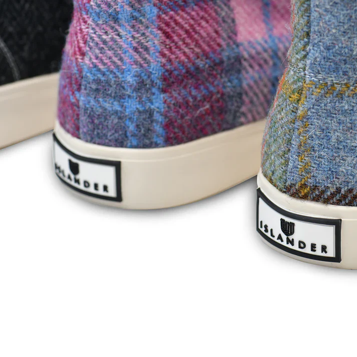 ISLANDER - BOOTS | THA BLAIR | PINK & BLUE TARTAN | UK6 - Image 4