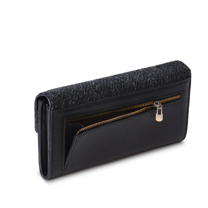 ISLANDER - THE LARGE CLASP PURSE | BLACK & WHITE DOGTOOTH - Image 2