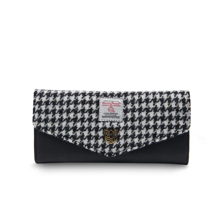 ISLANDER - THE LARGE CLASP PURSE | BLACK & WHITE DOGTOOTH - Image 4