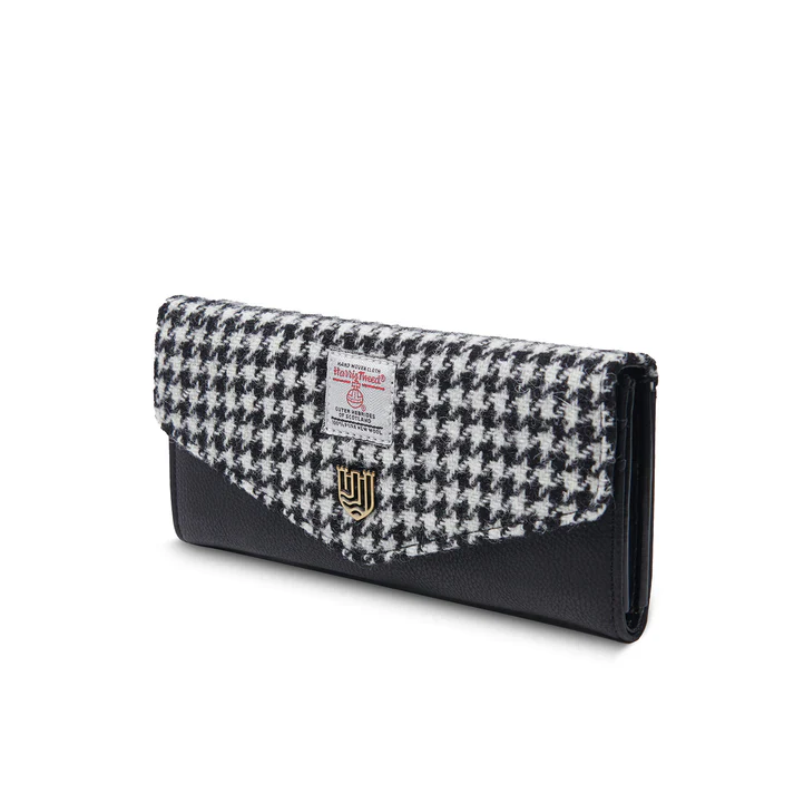 ISLANDER - THE LARGE CLASP PURSE | BLACK & WHITE DOGTOOTH - Image 5