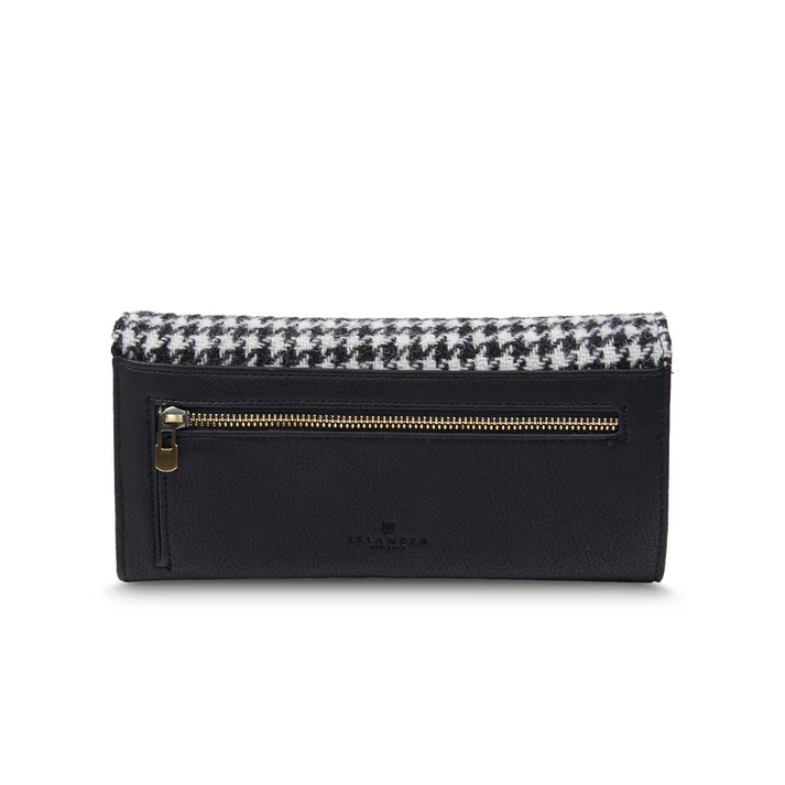 ISLANDER - THE LARGE CLASP PURSE | BLACK & WHITE DOGTOOTH - Image 6