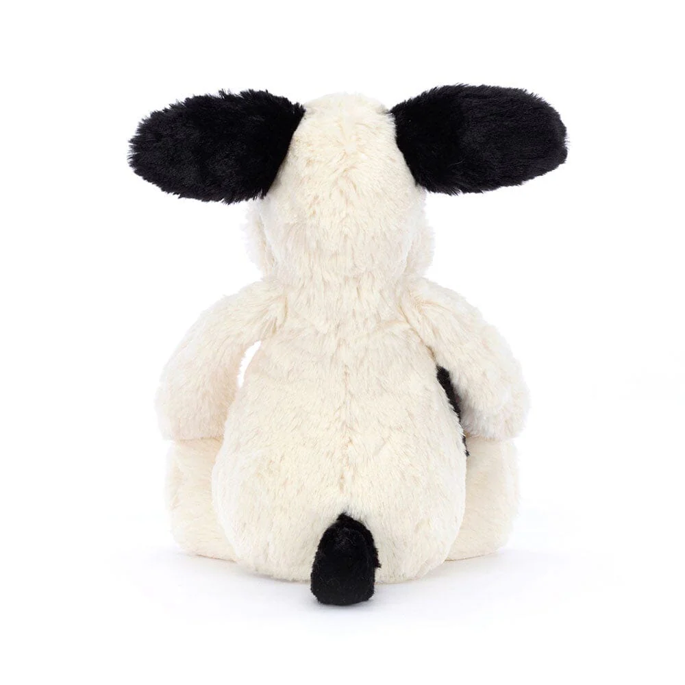 JELLYCAT - BASHFUL BLACK & CREAM PUPPY ORIGINAL (MED) - Image 2