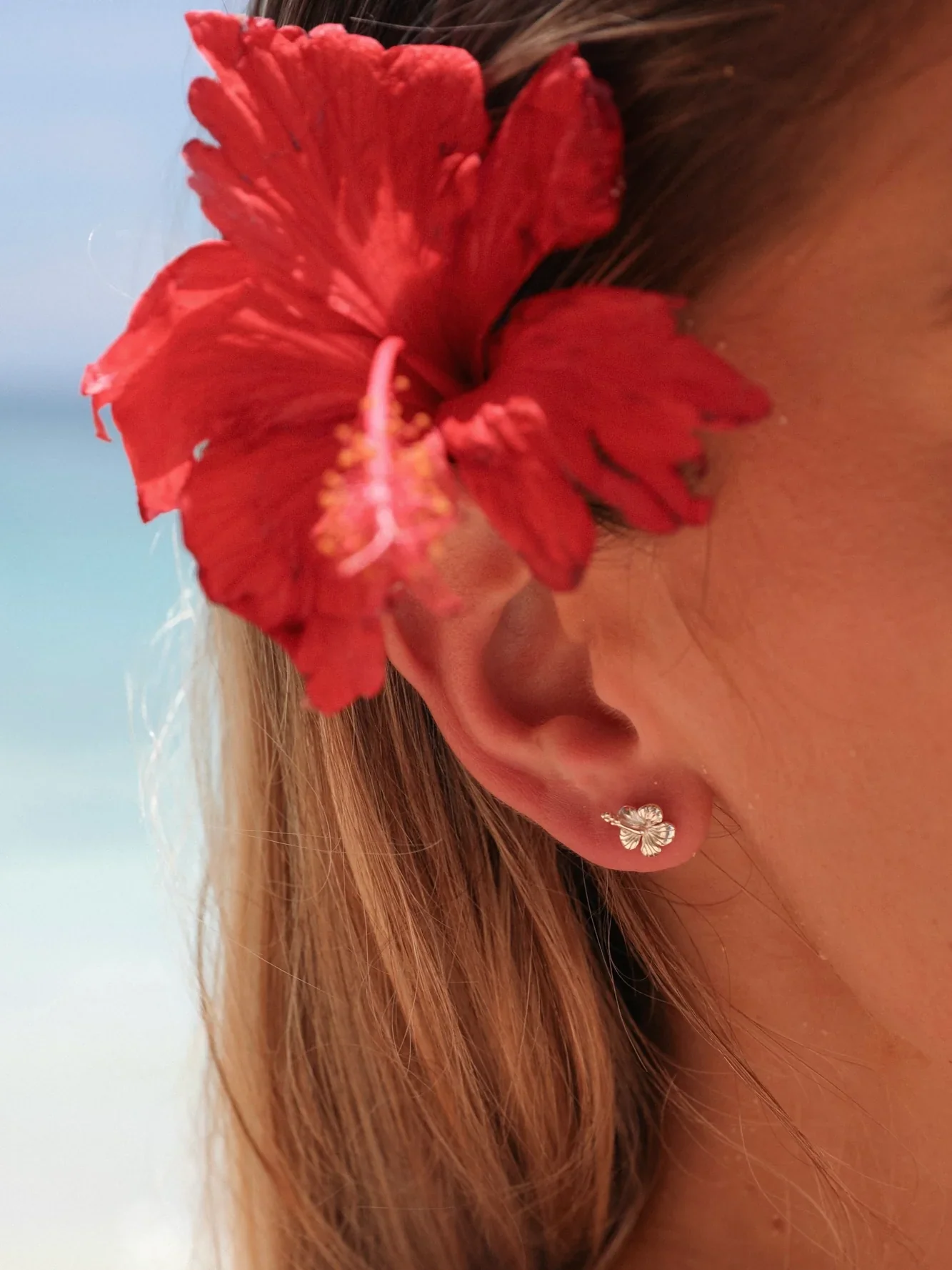 MTL - HIBISCUS STUDS STERLING SILVER - Image 5
