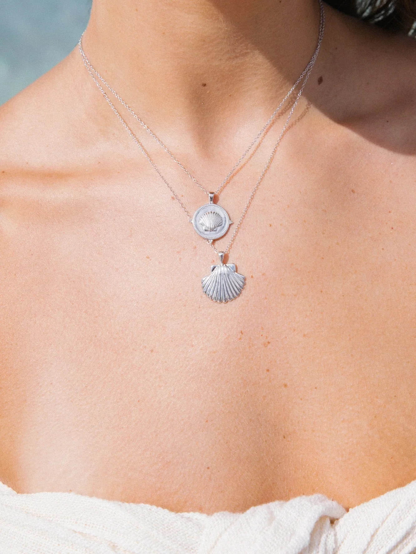 MTL - SUN SHELL NECKLACE IN STERLING SILVER - Image 3