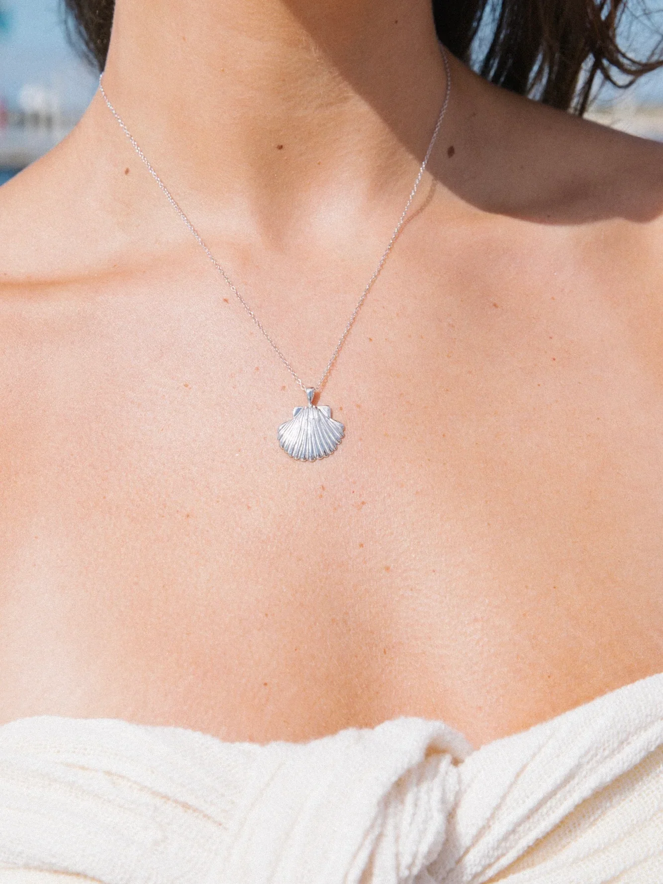 MTL - SUN SHELL NECKLACE IN STERLING SILVER - Image 4