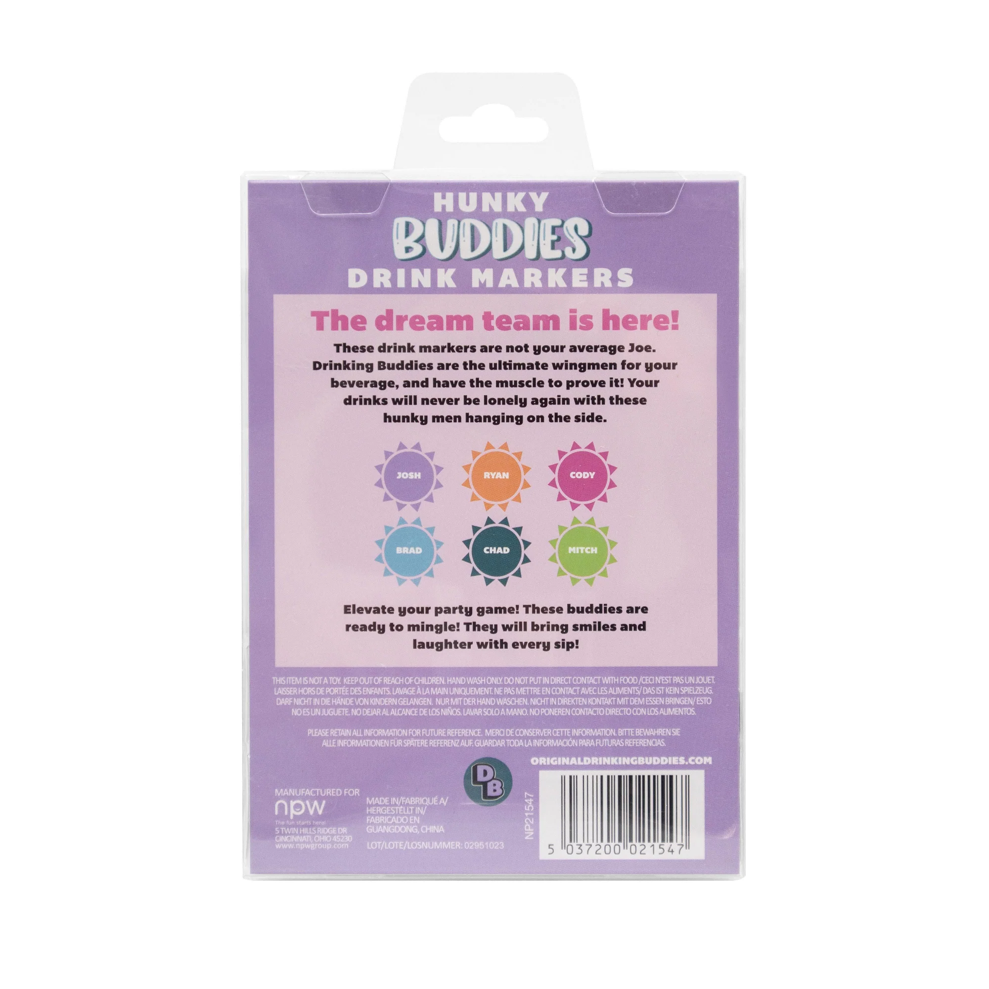 NPW - HUNKY BUDDIES DRINK MARKERS-SET - Image 2