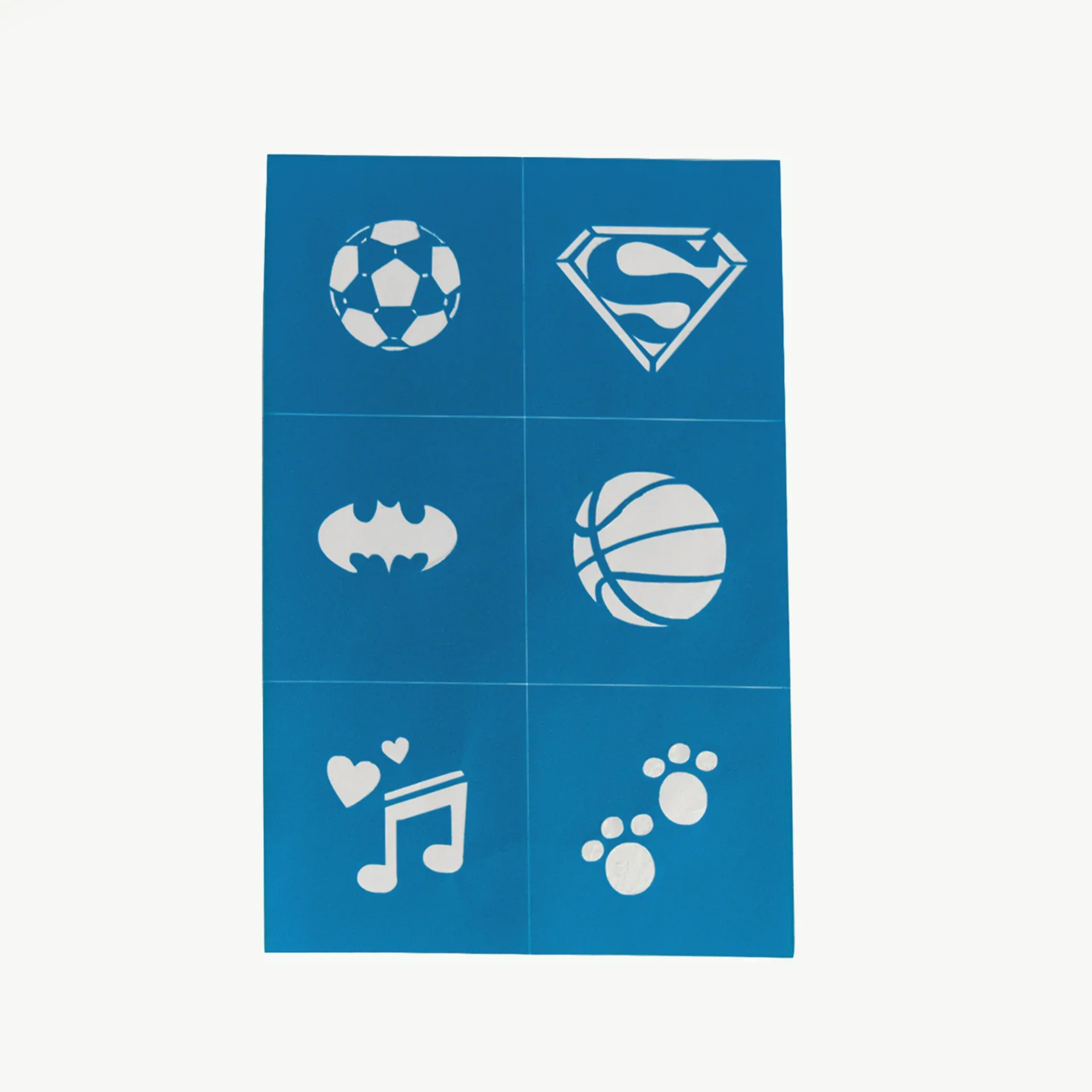 OH FLOSSY - REUSABLE ADHESIVE FACE PAINT & MAKEUP STENCILS - TEAL - Image 3