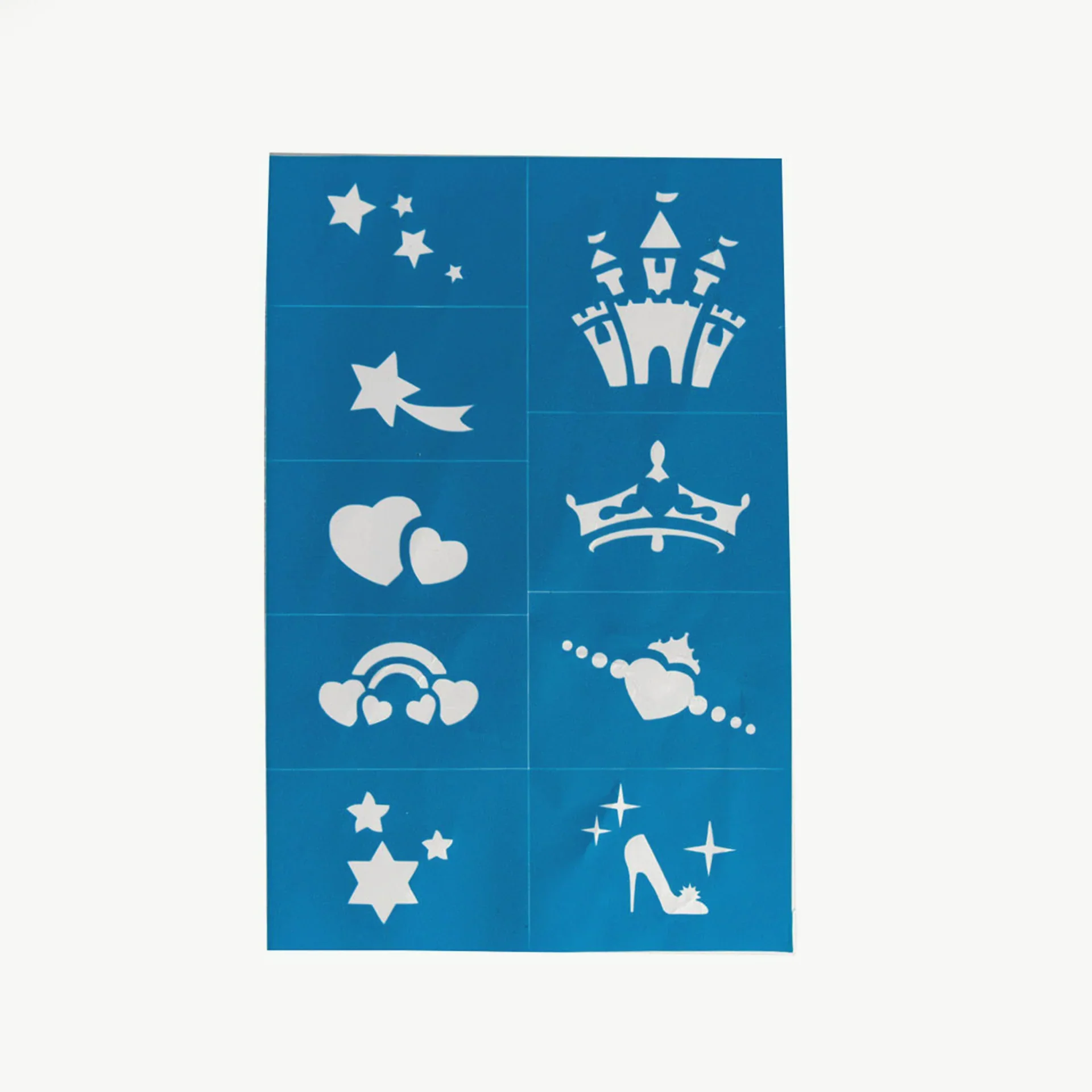 OH FLOSSY - REUSABLE ADHESIVE FACE PAINT & MAKEUP STENCILS - TEAL - Image 4