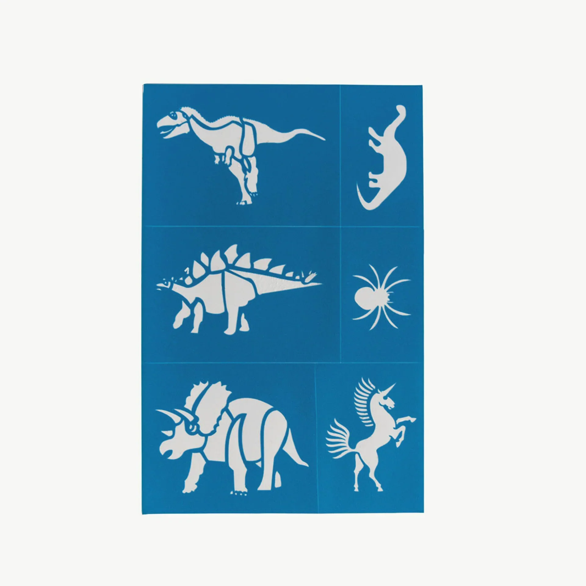OH FLOSSY - REUSABLE ADHESIVE FACE PAINT & MAKEUP STENCILS - TEAL - Image 6