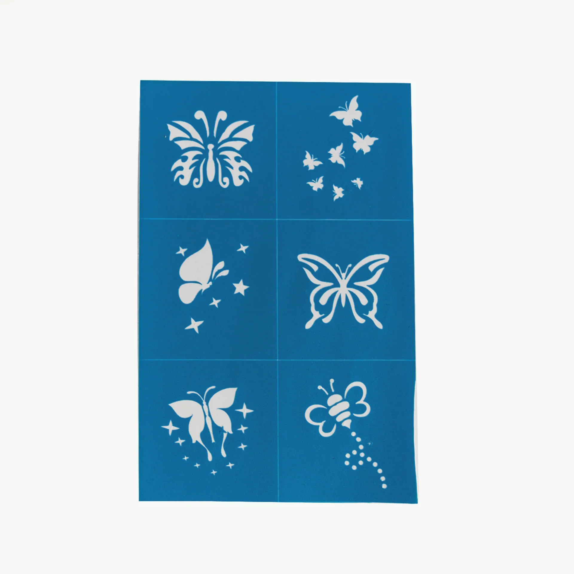 OH FLOSSY - REUSABLE ADHESIVE FACE PAINT & MAKEUP STENCILS - TEAL - Image 7