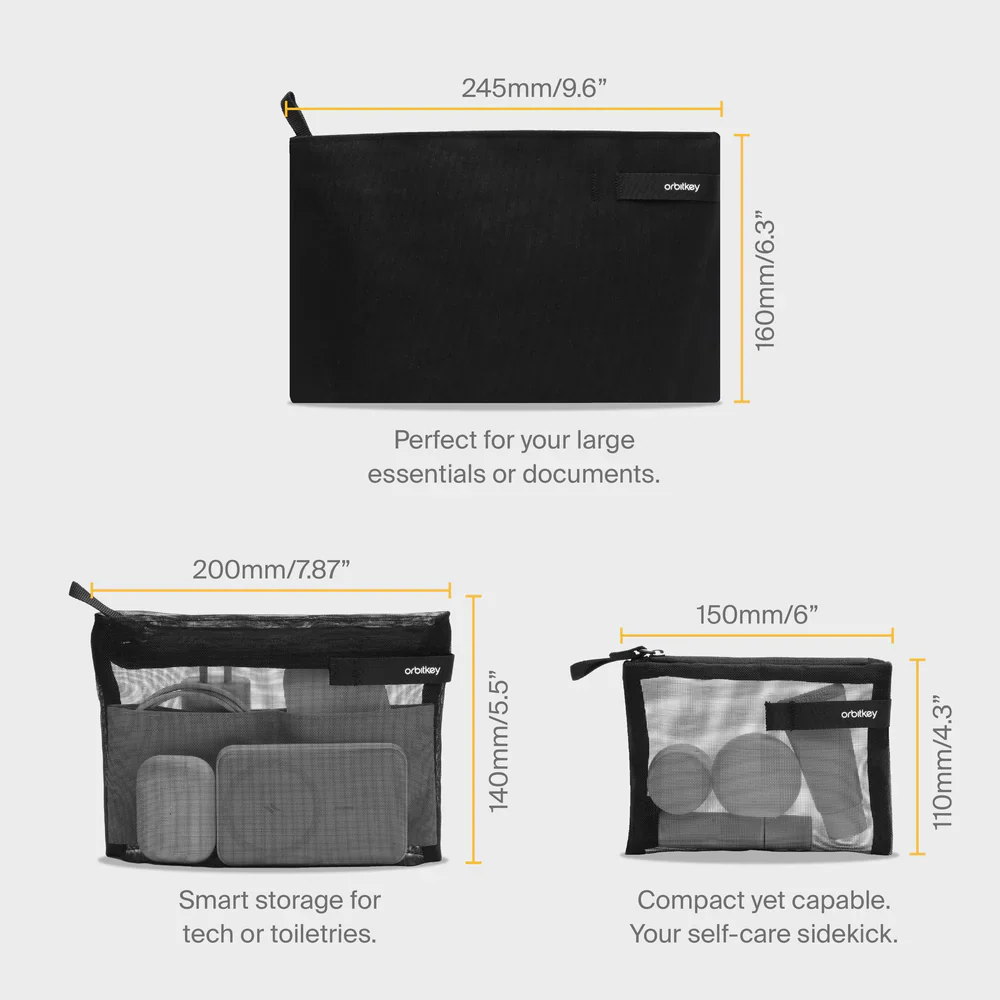 ORBITKEY - ESSENTIALS POUCH TRIO | STONE - Image 3
