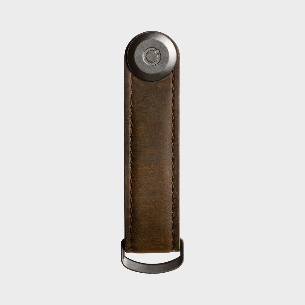 ORBITKEY - KEY ORGANISER | CRAZY HORSE | OAK BROWN WITH BROWN STITCHING - Image 4