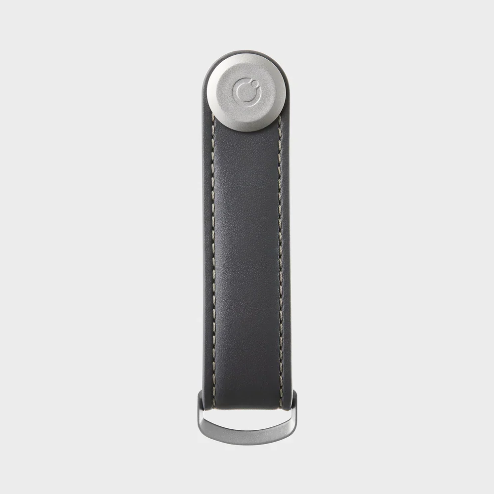 ORBITKEY - KEY ORGANISER | LEATHER | CHARCOAL WITH GREY STITCHING - Image 2