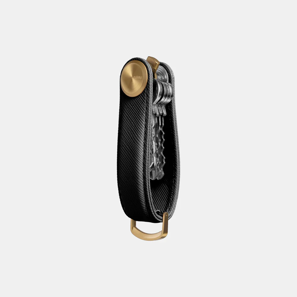 ORBITKEY - KEY ORGANISER PRO | SAFFIANO LEATHER | LIQUORICE BLACK - Image 2