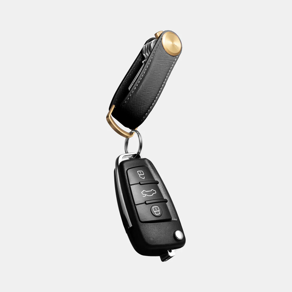 ORBITKEY - KEY ORGANISER PRO | SAFFIANO LEATHER | LIQUORICE BLACK - Image 3