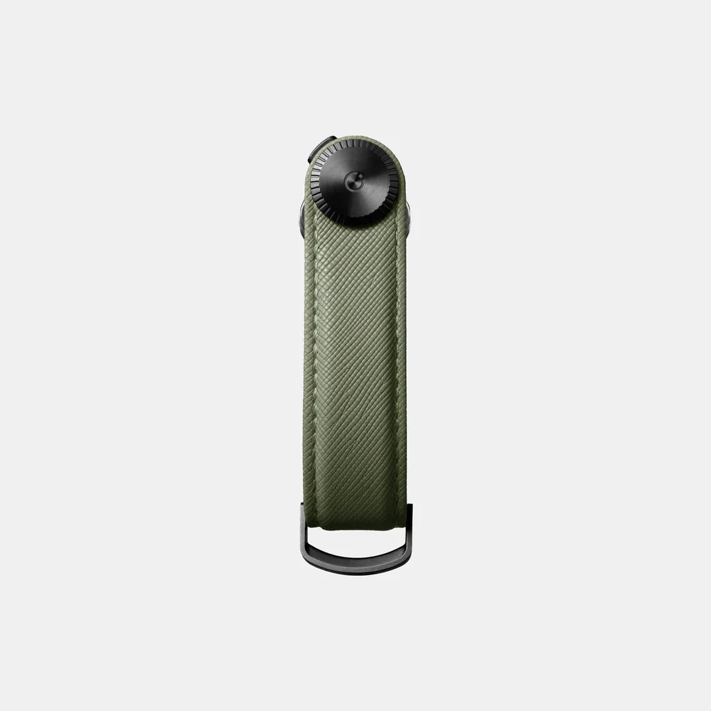 ORBITKEY - KEY ORGANISER PRO | SAFFIANO LEATHER | OLIVE - Image 3