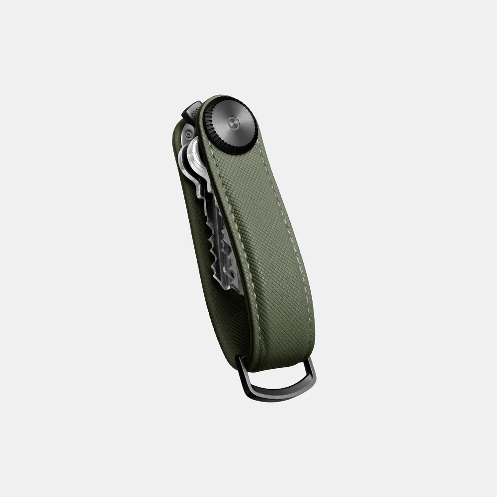 ORBITKEY - KEY ORGANISER PRO | SAFFIANO LEATHER | OLIVE - Image 5