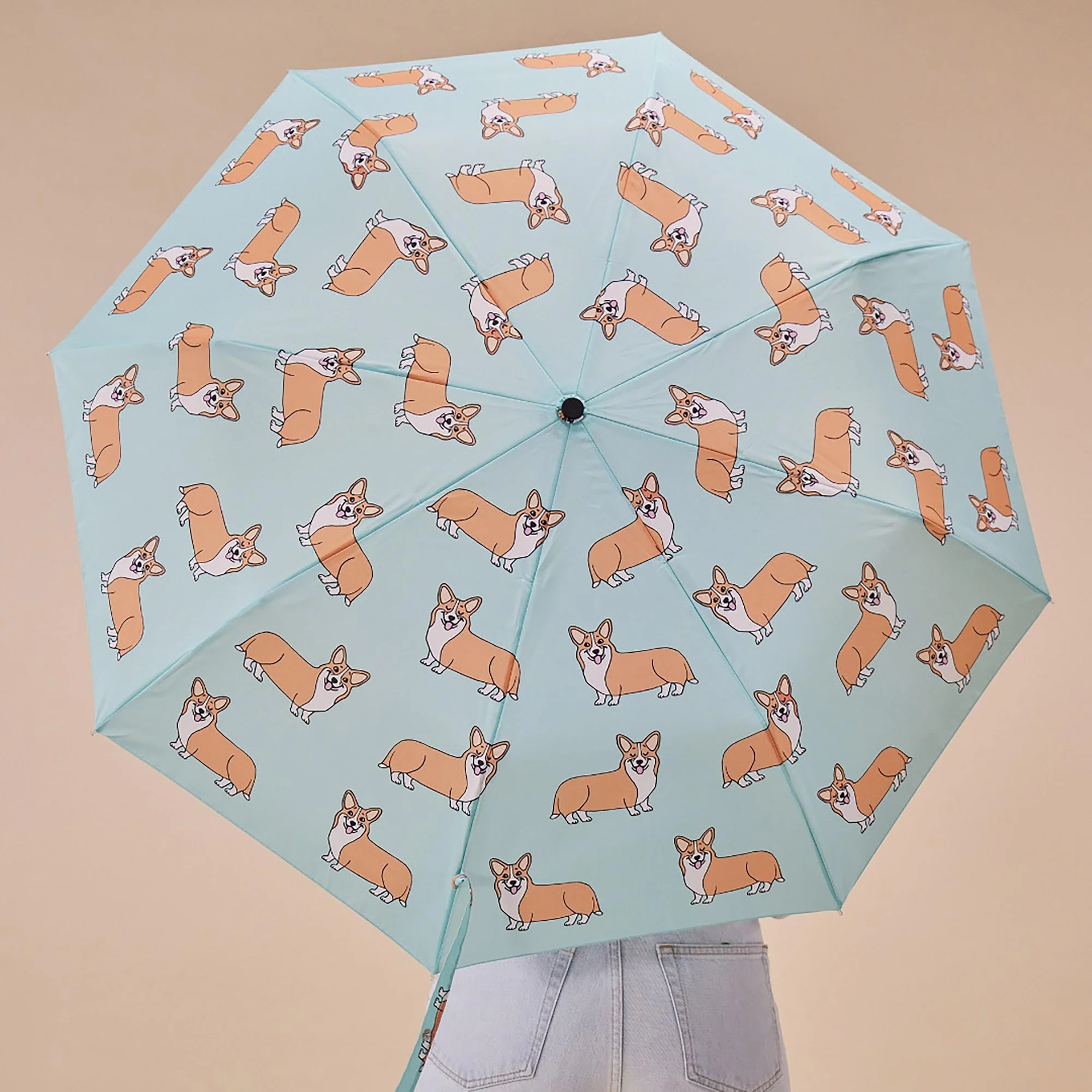 ORIGINAL DUCKHEAD - COMPACT UMBRELLA | COUCOU SUZETTE CORGI MINT - Image 5