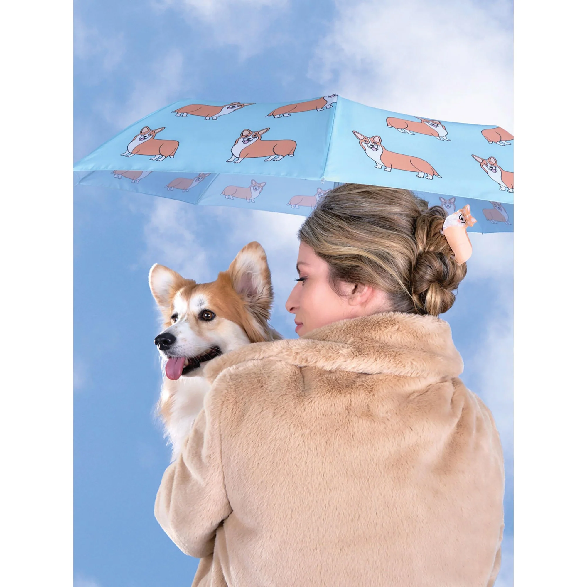 ORIGINAL DUCKHEAD - COMPACT UMBRELLA | COUCOU SUZETTE CORGI MINT - Image 7