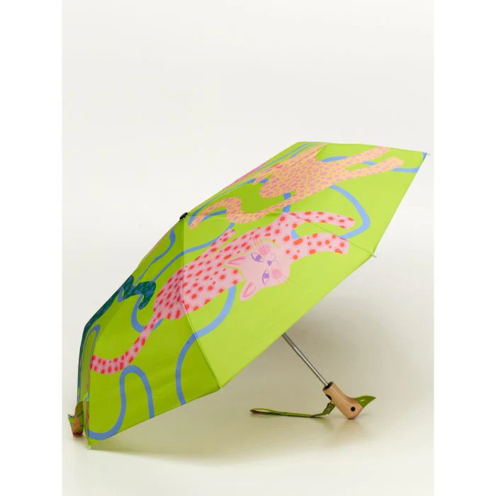 ORIGINAL DUCKHEAD - COMPACT UMBRELLA | LIME ARTY CATS - Image 5