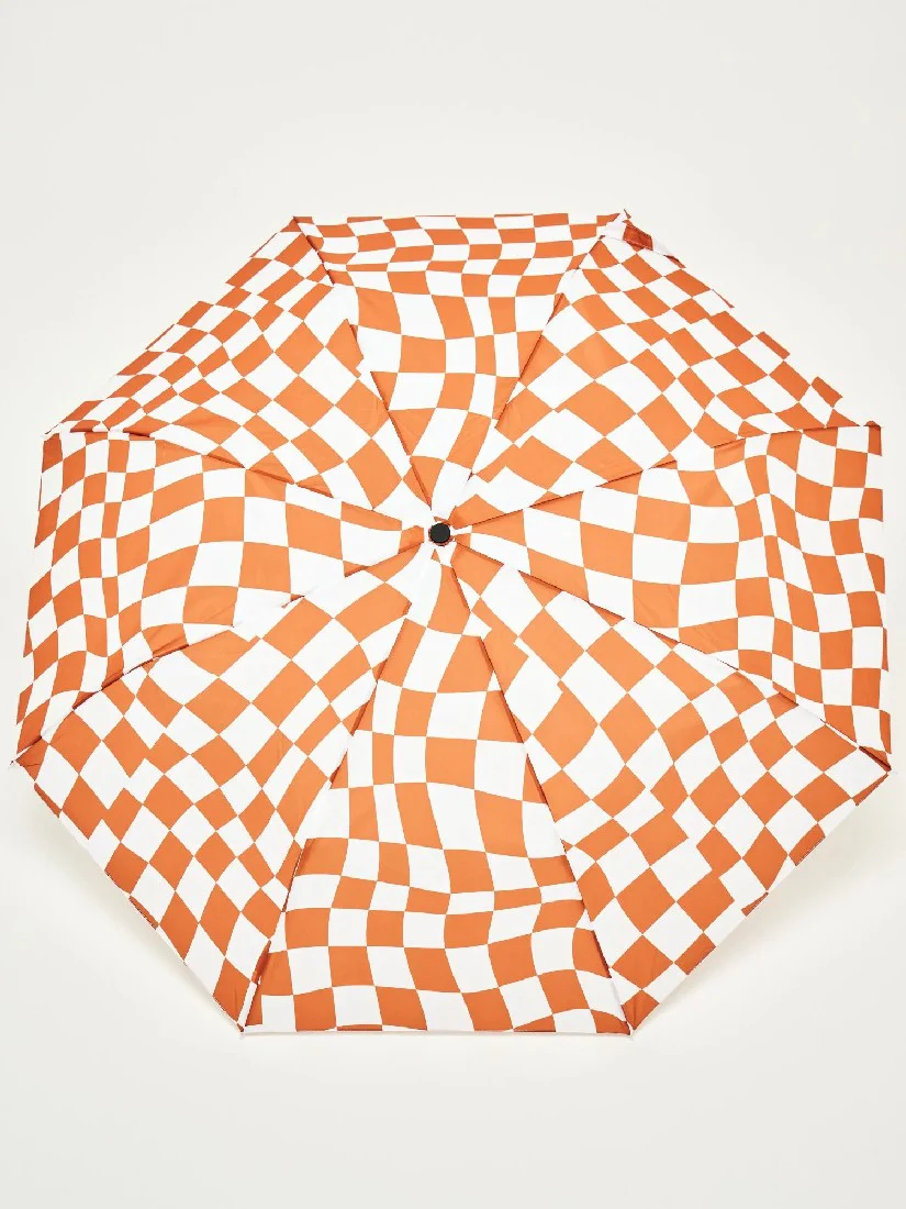 ORIGINAL DUCKHEAD - COMPACT UMBRELLA | PEANUT BUTTER CHECKERS - Image 4