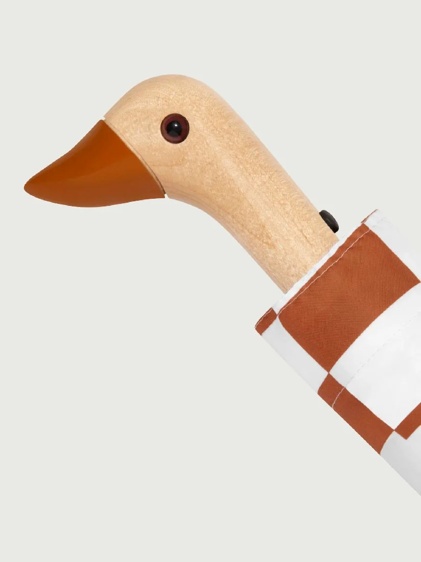 ORIGINAL DUCKHEAD - COMPACT UMBRELLA | PEANUT BUTTER CHECKERS - Image 6