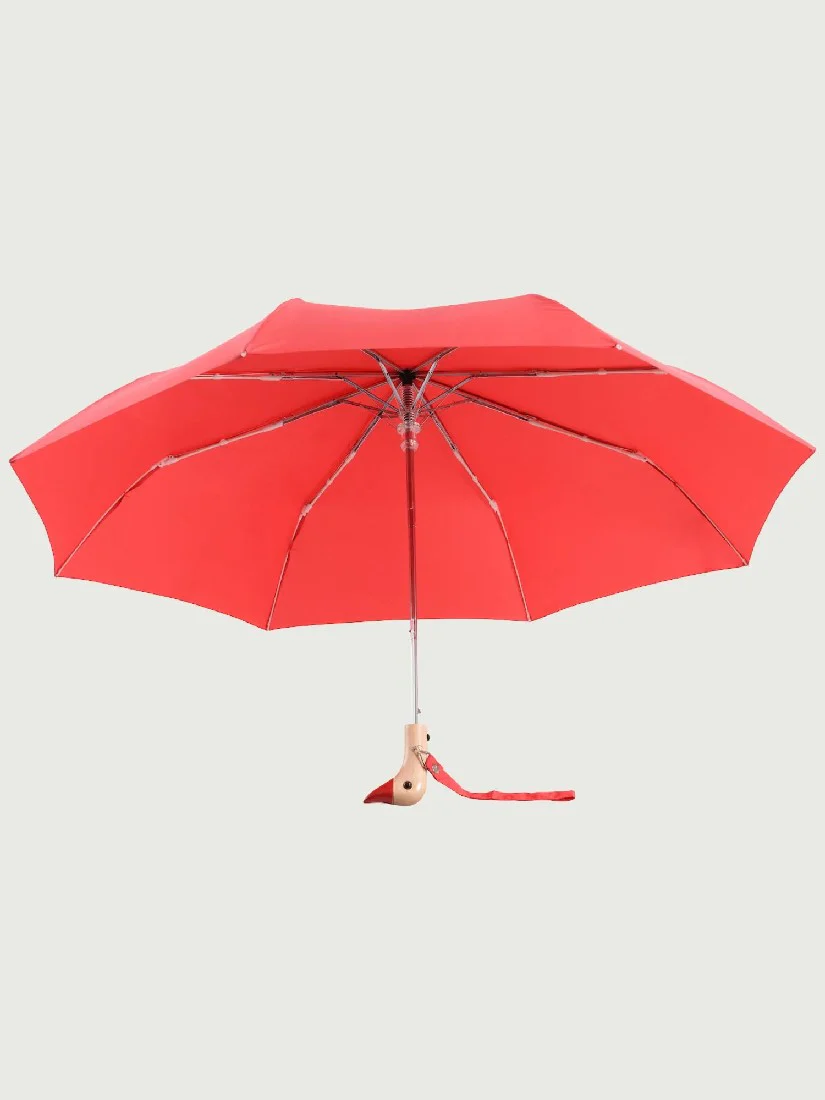 ORIGINAL DUCKHEAD - RED COMPACT ECO-FRIENDLY WIND RESISTANT UMBRELLA - Image 7