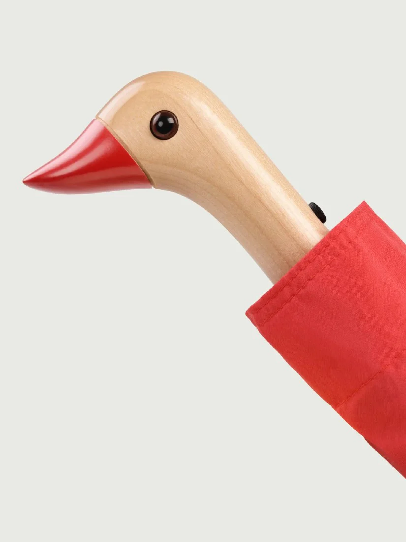ORIGINAL DUCKHEAD - RED COMPACT ECO-FRIENDLY WIND RESISTANT UMBRELLA - Image 8