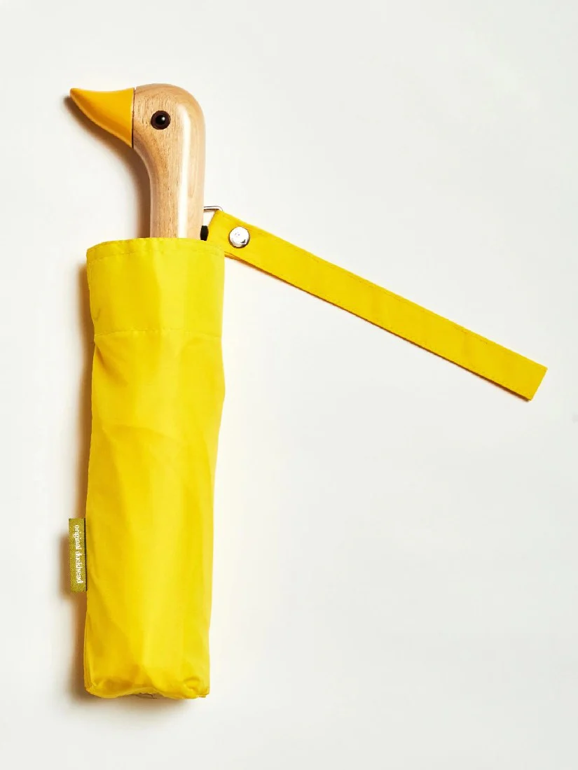 ORIGINAL DUCKHEAD - YELLOW COMPACT ECO-FRIENDLY WIND RESISTANT UMBRELLA