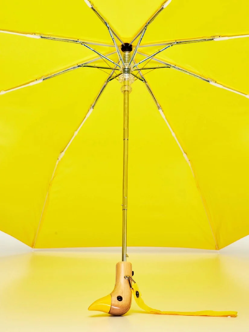 ORIGINAL DUCKHEAD - YELLOW COMPACT ECO-FRIENDLY WIND RESISTANT UMBRELLA - Image 5